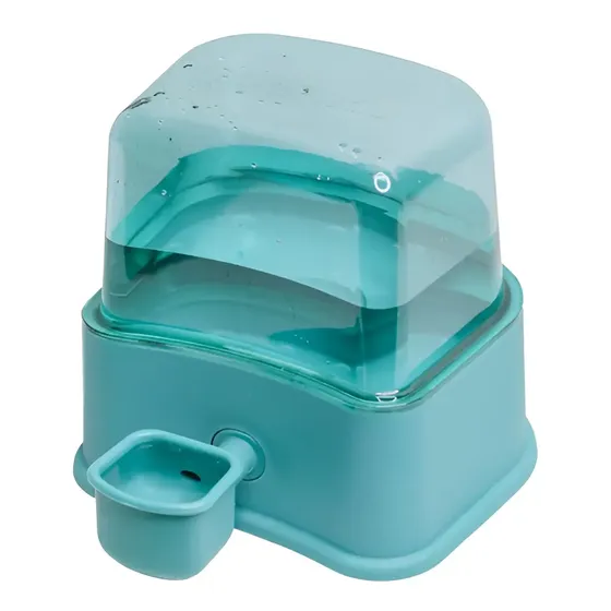Bebedouro Cães Gatos Pelo Longo 2 Litros Filtro De Carvao Cor Verde