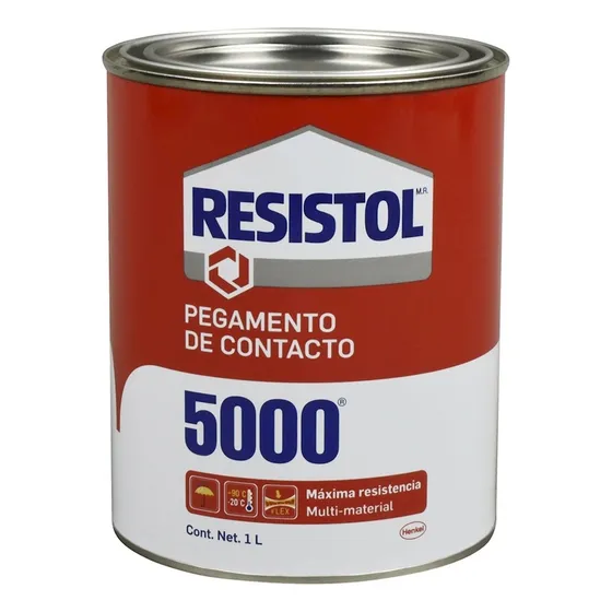 Pegamento Resistol 5000 de Contacto Super Transparente Lata 1 L