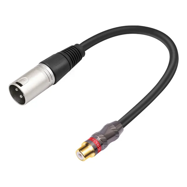 Cable Convertidor Rca Hembra A 3 Pines Xlr Macho De 30 Cm, B