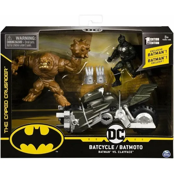 Figura Dc Comics Batman E Moto Vs Cara De Barro Sunny 2184