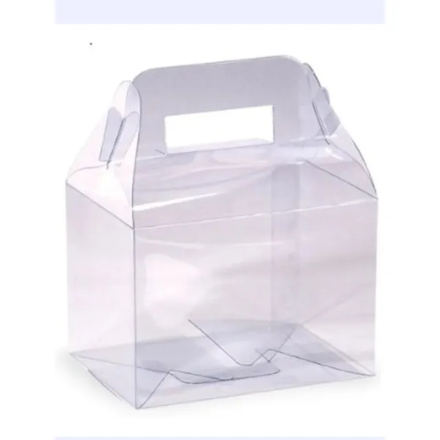 Cajas Acetato Transparente Tipo Lonchera, Cotillón. 12unids