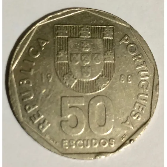 Moeda De Portugal 50 Escudos 1988