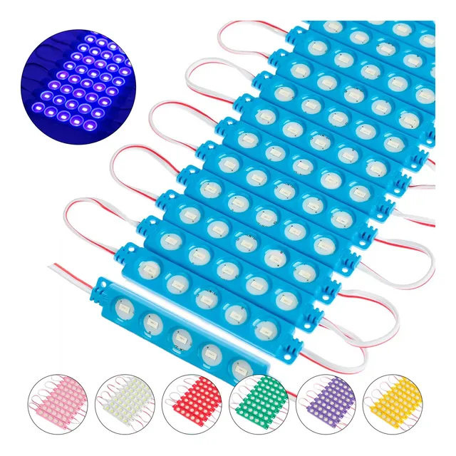 20 Módulos Tira De Led Iluminación Impermeable Multiusos 12v