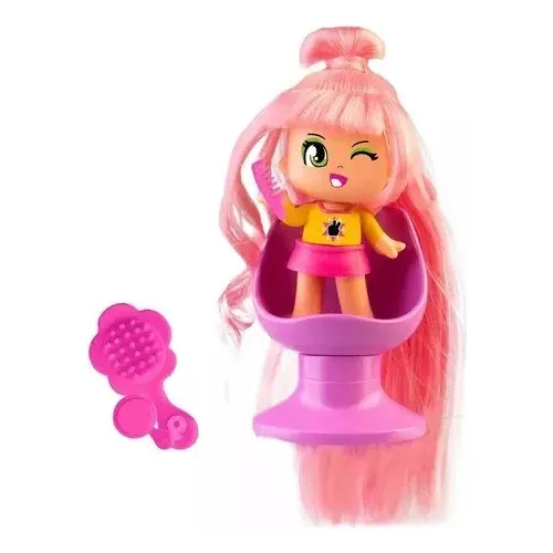 Pinypon Super Pelo Largo Rosa Real Long Hair Original Lelab