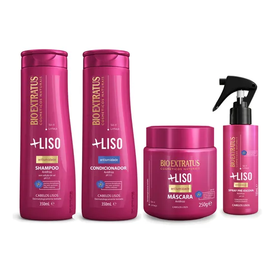 Kit 4x Bio Extratus Mais Liso Pós Progressiva E Hidratante
