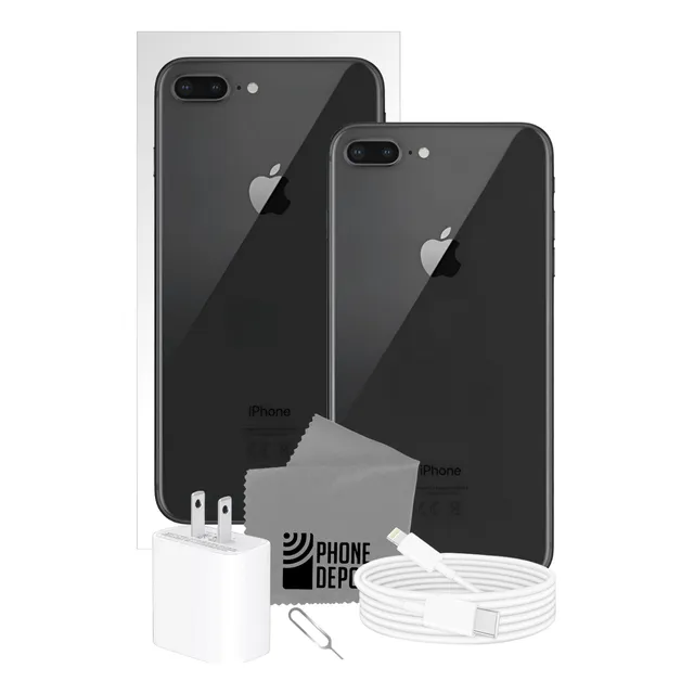 Apple iPhone 8 Plus 64 Gb Gris Con Caja Original + Audífonos Y Protector