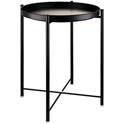 Eknitey Mesa Auxiliar, Mesa Auxiliar Plegable De Metal, Mesa