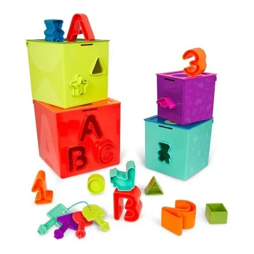 Cubos De Actividades - Apila Y Encaja Color Multicolor