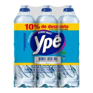 Pack Com 6 Detergente LĂquido YpĂȘ Clear 500ml Pack Com 6 Detergente LĂquido YpĂȘ Clear 500ml