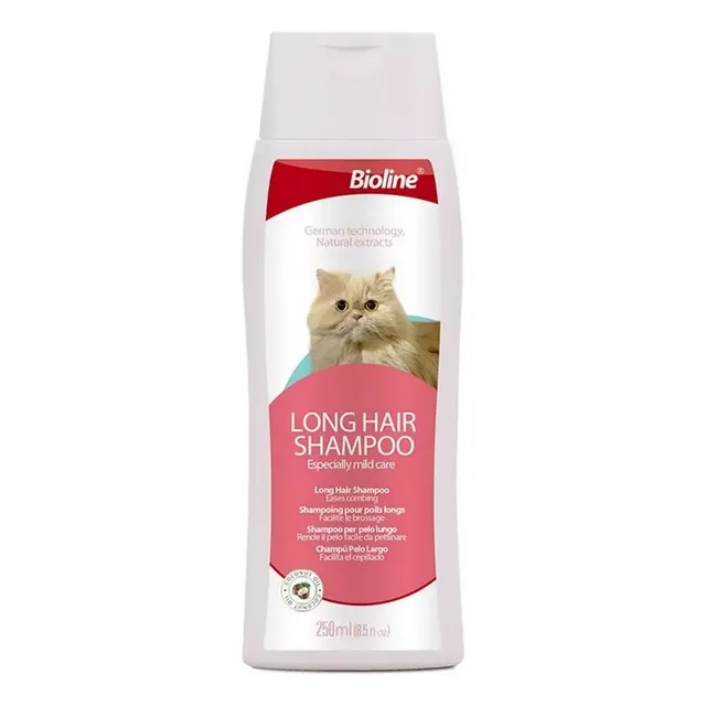 Bioline Long Hair Cat Shampoo 250ml Champú Pelo Largo Gatos