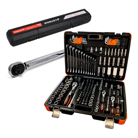 Kit Jogo Ferramentas Robust 5000r + Torquimetro De Estalo Kit Jogo Ferramentas Robust 5000r + Torquimetro De Estalo