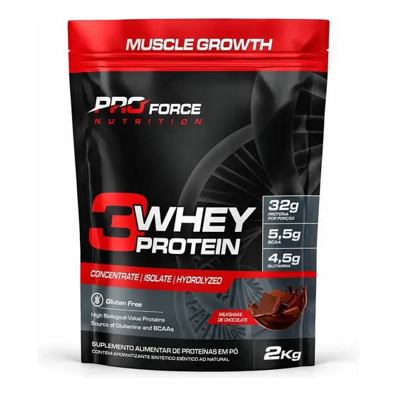 Proteína Proforce 3 Whey em pó sabor Chocolate x 2kg