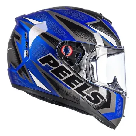 Capacete Esportivo Peels Icon Fast Azul Lisa Brilhante 58