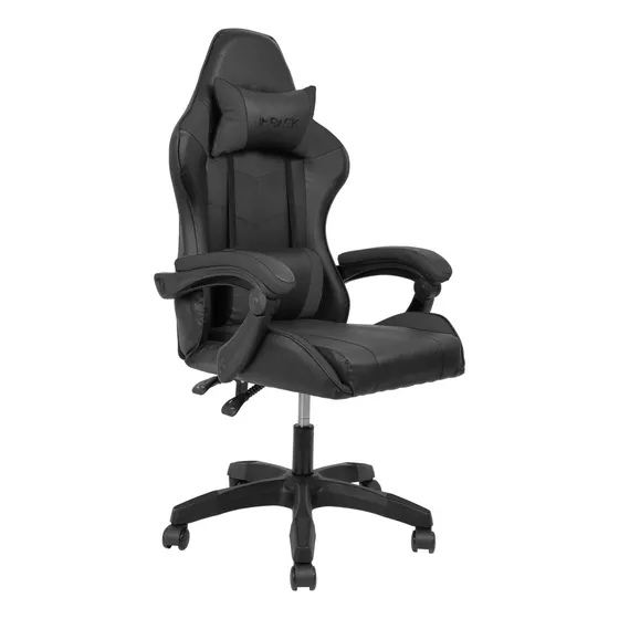 Silla Gamer Ergonomica Escritorio Reclinable Soporta 200kg Color Negro Material del tapizado PU leather / Cuero sintético