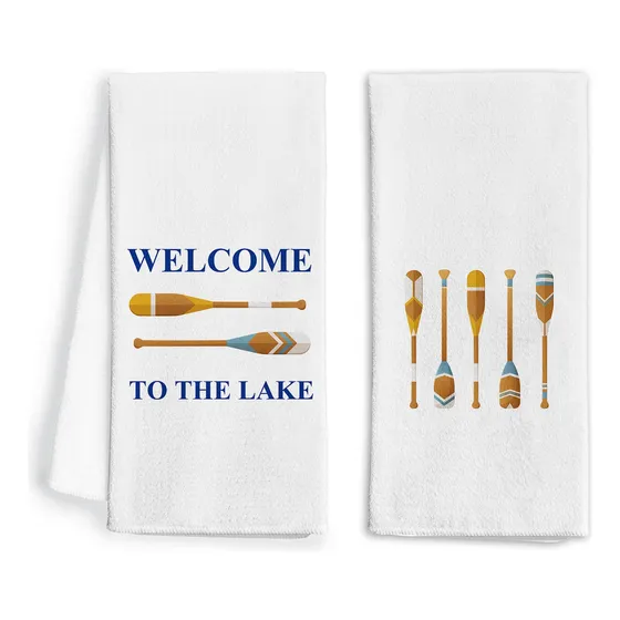 2 Toalla Cocina Welcome To The Lake Decoracion Casa