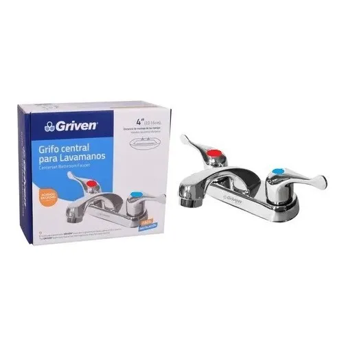 Llave Para Lavamano Grifo Metálica Doble Manilla