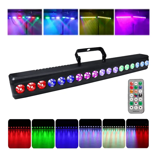 Luces Para Fiestas 18*3w Rgb Uv Luz Dj Luces Barra Reflector