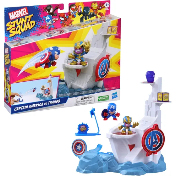 Set Marvel Juego De Stunt Squad Captain America Vs. Thanos