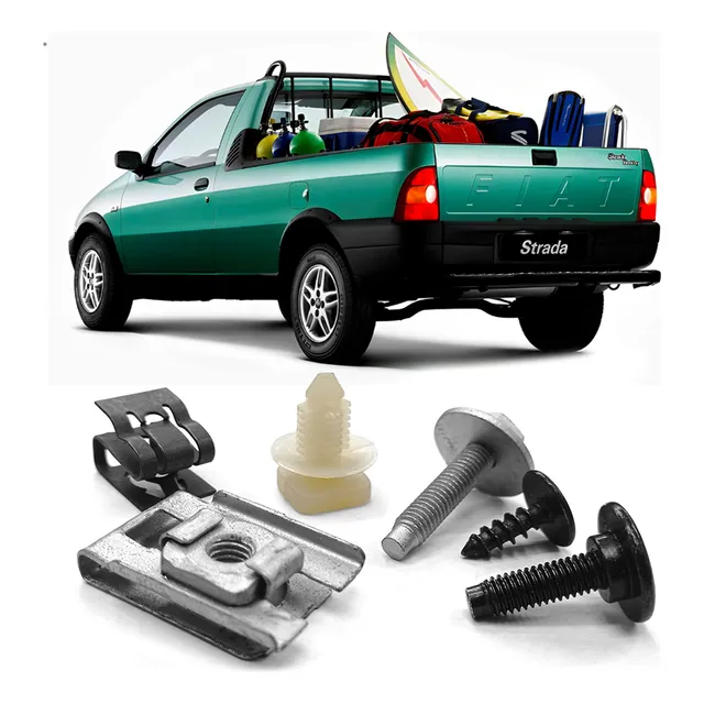 Kit Grampo Presilha Para-choque Traseiro Strada 1996 A 2002