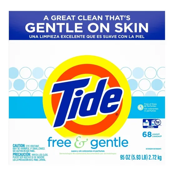 Detergente Para Ropa En Polvo Tide Free&gentle 2.72 Kilos