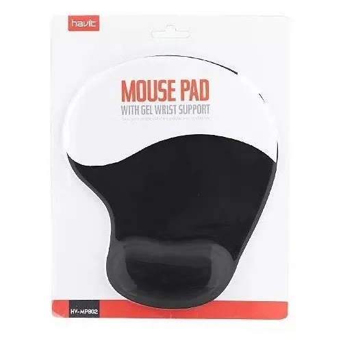 Alfombrilla Mouse Pad Gel Posa Muñeca Ergonomico Havit Negro