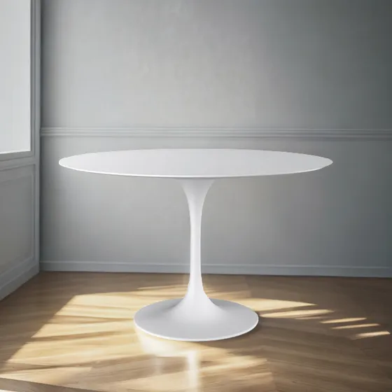 Mesa Tulip Saarinen 1 Metro De Diámetro Madera Laqueada Mdf