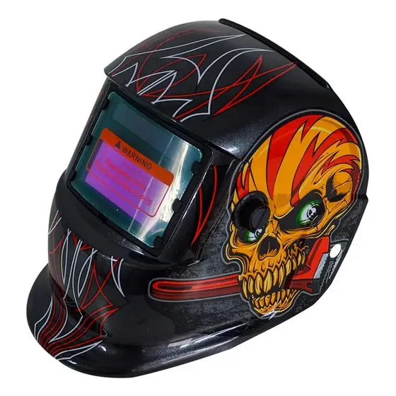 Careta Automática Para Soldar 90 X 40 Mm Diseño Calavera