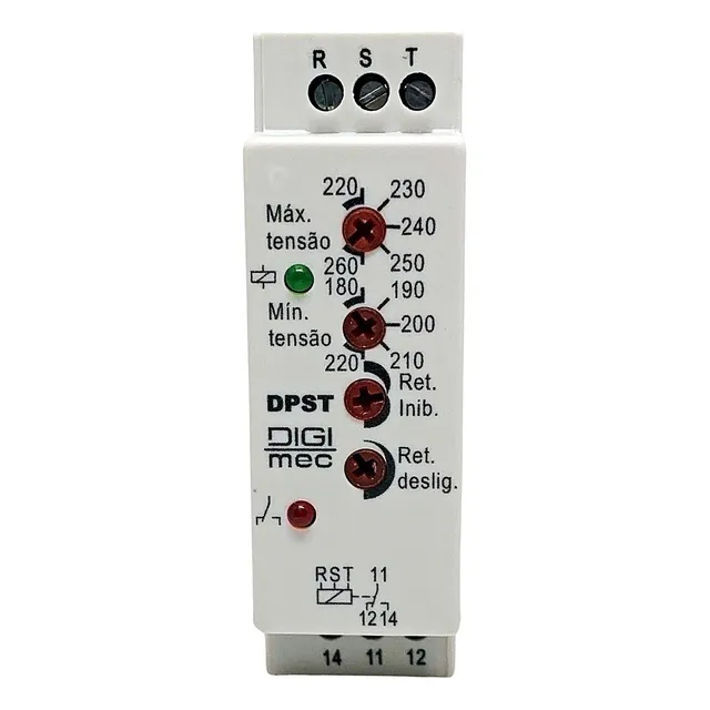 Dpst-1 Relé Supervisor Trifásico 1naf 380v Digimec
