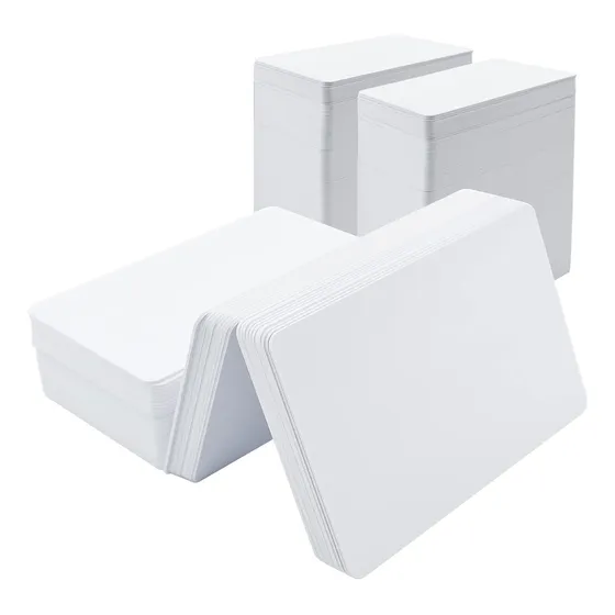 Pack 250 Tarjetas Credenciales Blanca Pvc Para Sublimacion