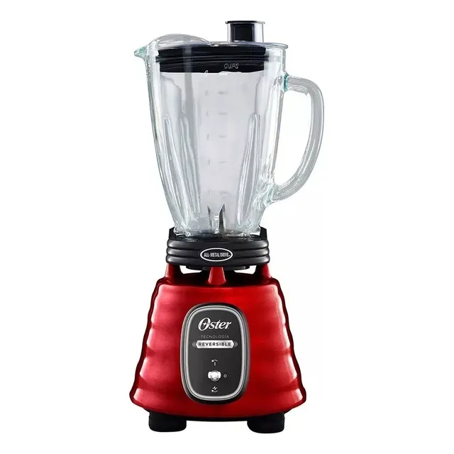 Licuadora Clásica Oster Roja Con Motor Reversible Blstbestr