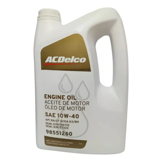 Aceite ACDelco 10W40 4 L Semi Sintetico
