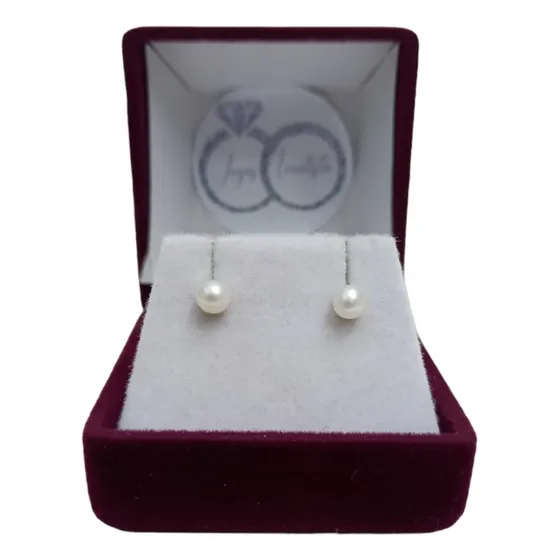 Aros Abridores Bebe En Oro 18k Con Tope  Y Perlas Cultivada 