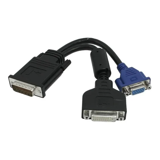 Qtqgoitem Nuevo Adaptador Video Divisor Dms 59 Dvi-i Vga