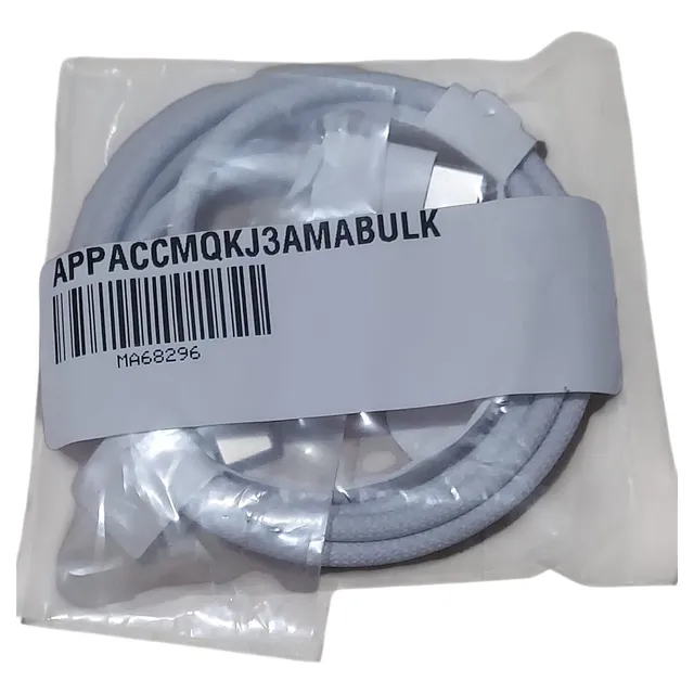 Apple Cable Tipo-c A Tipo-c 1m, 60w, Trenzado, Blanco Bulk
