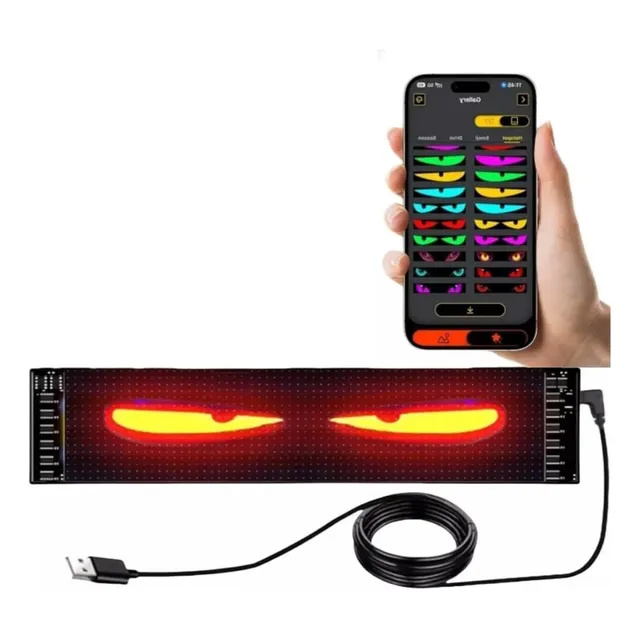 Ojos Led Para Parabrisas Automovil, Luces Ojos Led Animados