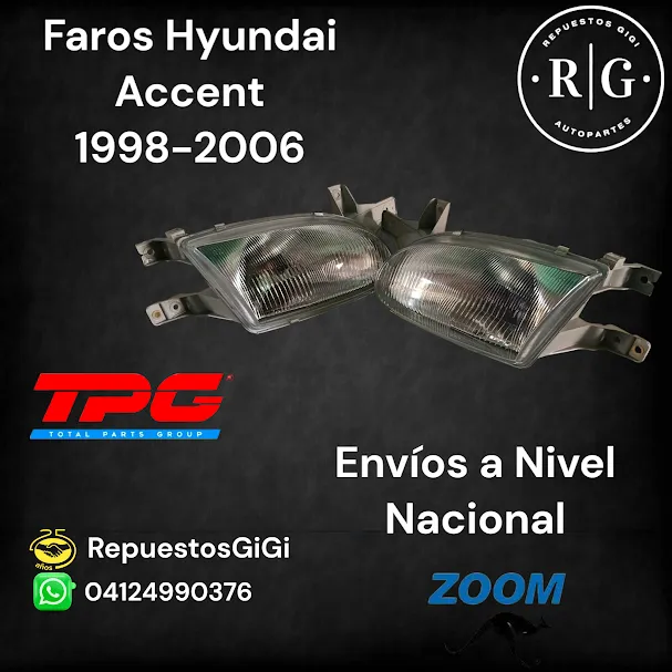 Faro De Hyundai Accent 4 Puerta