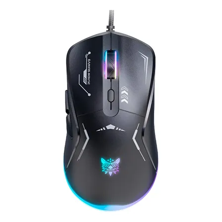 Mouse Gamer Onikuma Cw917 Cableado, 3600 Dpi, 6 Botones, Rgb Color Negro
