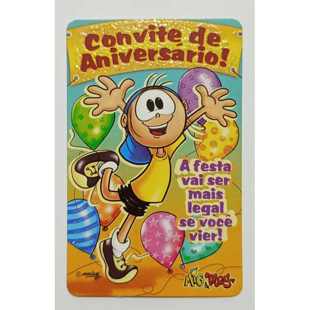 Convite De Aniversário Mig E Meg Com 10 Unidades Codcb1611