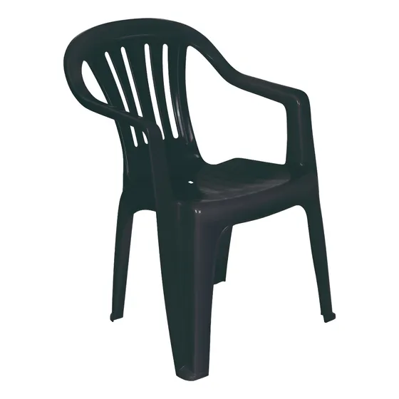 Silla De Plástico Con Posabrazos Color Mor