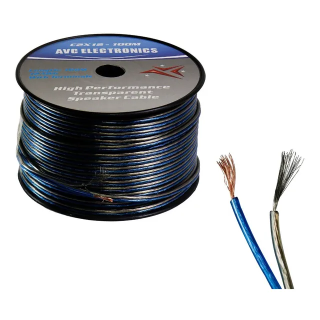 Cable Cristal Oxigenado Avc C2x12 Azul - Gris 100 Mts 