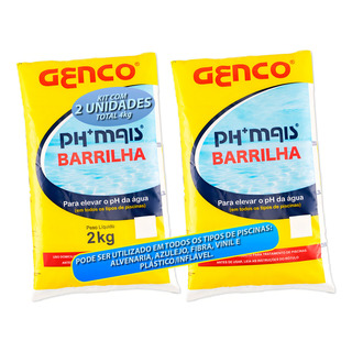 Kit Com 2 Elevador De Ph Para Piscina Barrilha Ph Mais Genco Kit Com 2 Elevador De Ph Para Piscina Barrilha Ph Mais Genco