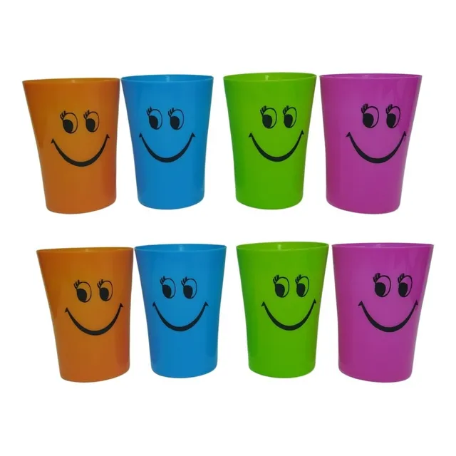 Set De Vasos X4 Plásticos Colores 