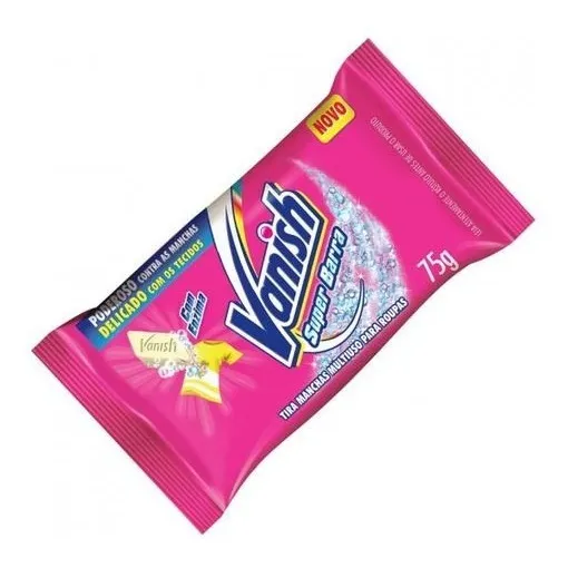Tira Manchas Multiuso P/ Roupas Super Barra Vanish 75g Rosa 