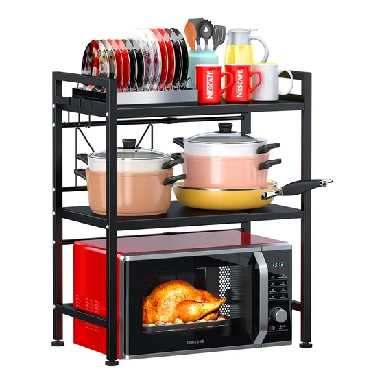 Organizador Con 2 Estantes Para Microondas Extensible