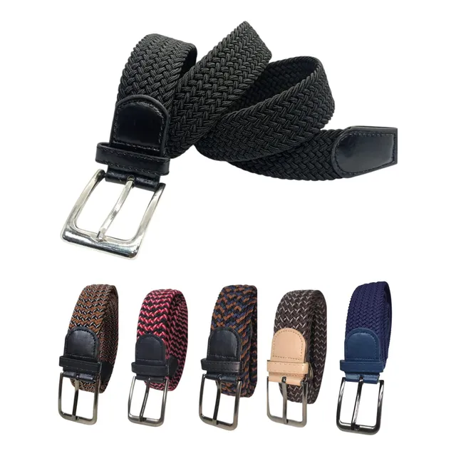 Correa Cinturon Tejido Trenzado Elastica Hombre Mujer