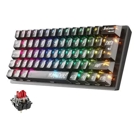 Teclado Gamer Machenike K500-B61 Mecánico 60% RGB con Cable y Hot-Swap en Español