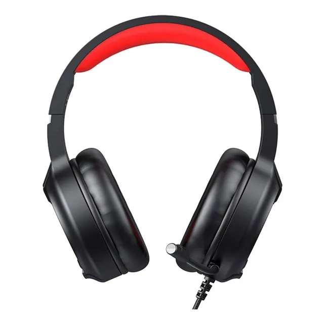 Auricular Gamer Play Station Pc Gaming Rojo Luces Rgb Usb