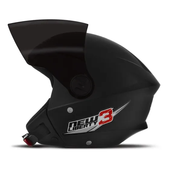 Capacete Aberto Masculino Pro Tork New Liberty 3 Vis. Fumê Cor Preto-fosco Desenho Solid Tamanho do capacete 58