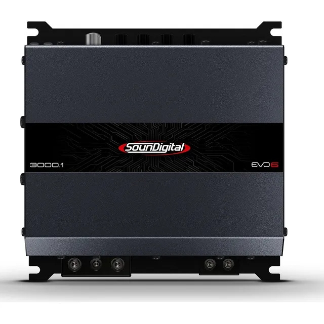 Módulo Amplificador SounDigital 3000.1 EVO 6 - 1 Canal 2 Ohms - Classe D - 3000W RMS Potência Som Automotivo Carro Moto Picapes Caminhonete SUV 3.000 WRMS SD3000.1 SD3000.1-2 EVO6
