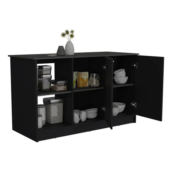 Rta Design Isla De Cocina Jupiter 90x150x64 Color Wengue Onix